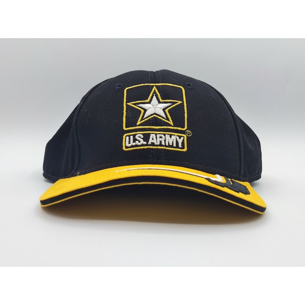 US Army Baseball Cap Army Strong Black and Yellow Hat